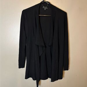Eileen Fisher 100% Merino Wool black cardigan